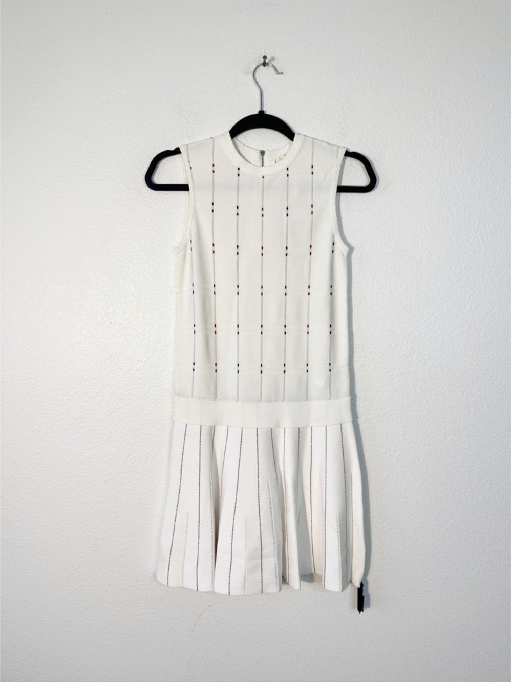 Ted Baker Lornia Stitch-Detail Dress Size 0 Feminine Chic Party in Ivory NEW - Picture 4 of 11